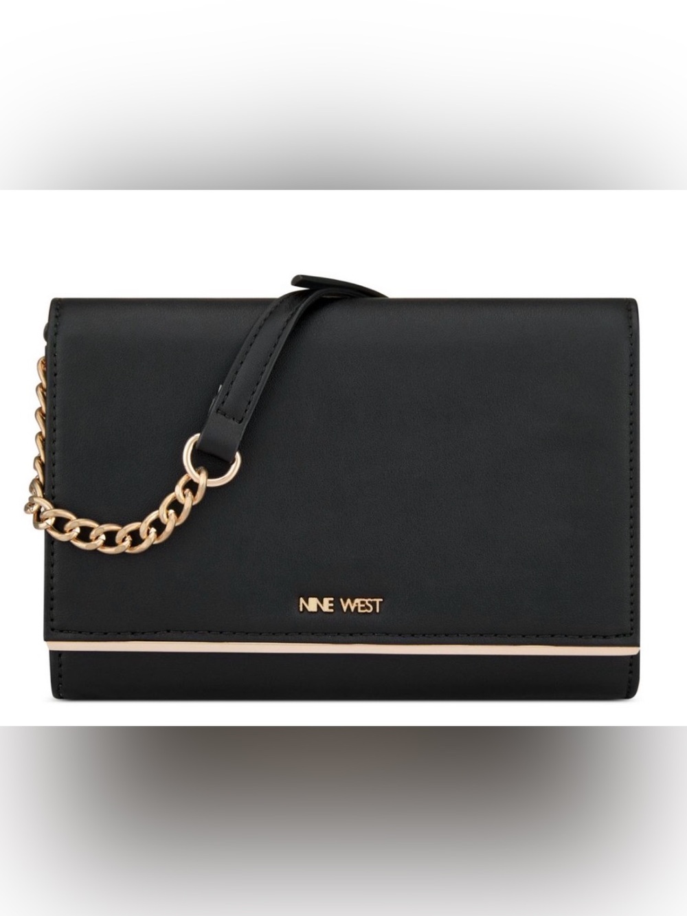 Nine West Cecilia Wallet On A String C/B. Black/Gold.